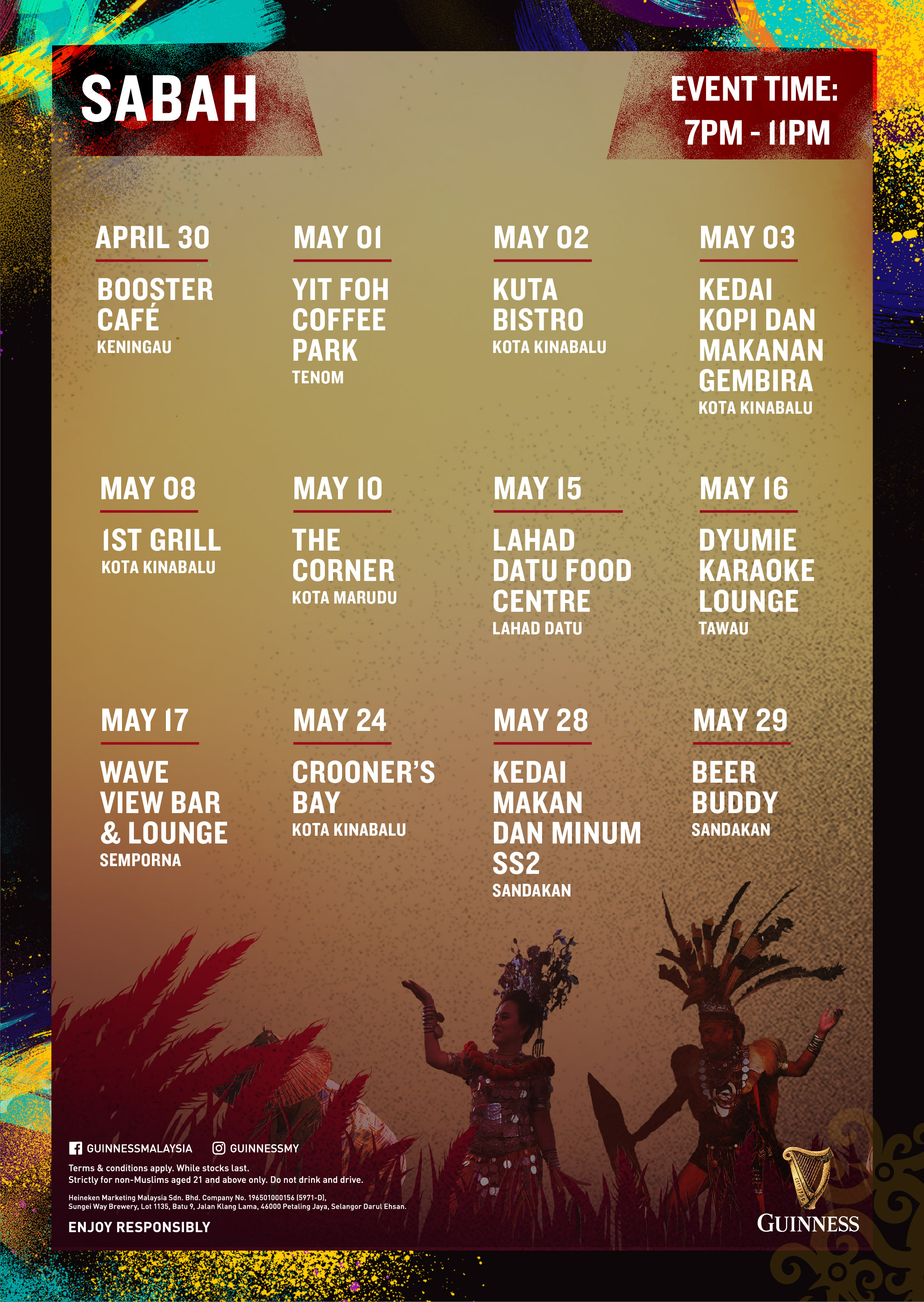 Guinness Harvest Fest 2024 Event Schedule Pubs&Bar Sabah